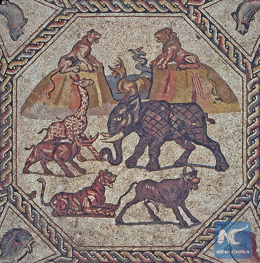 Unique mosaics exhibited at Lod Mosaic Archaeological Center in  Israel-Xinhua