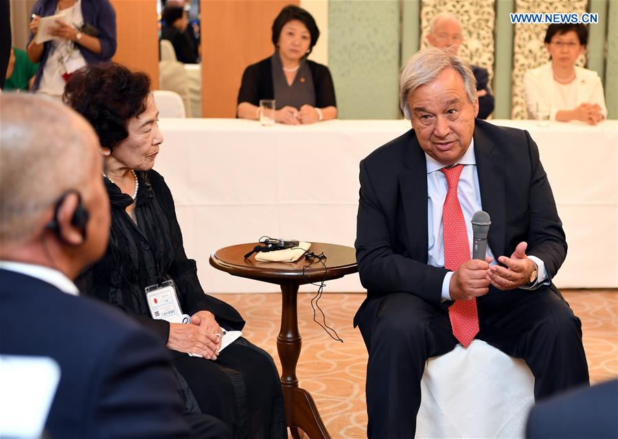 JAPAN-NAGASAKI-UN CHIEF-GUTERRES-VISIT