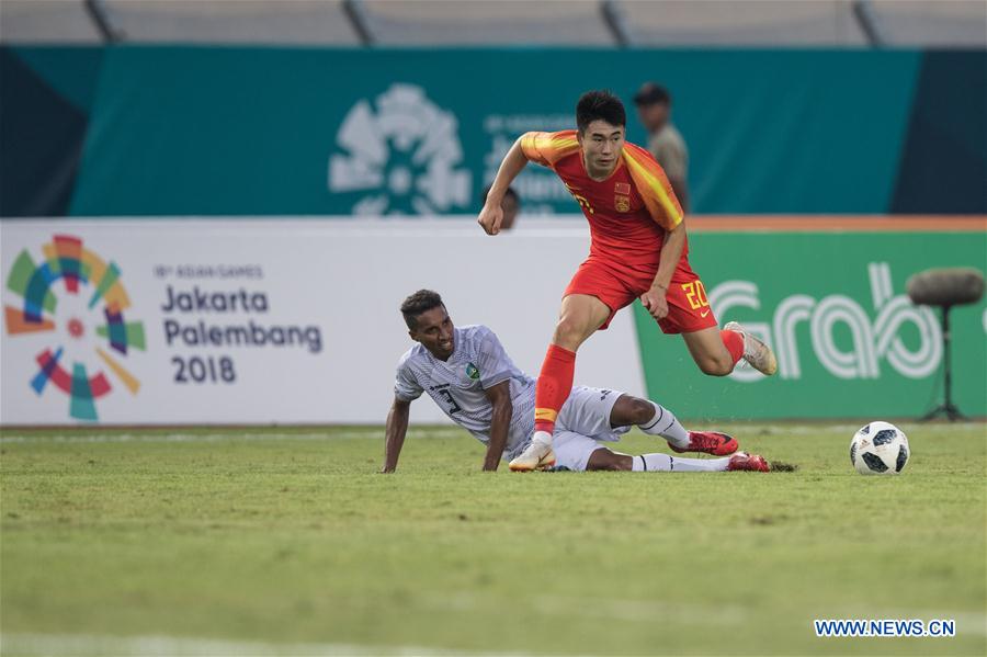 (SP)INDONESIA-BANDUNG-ASIAN GAMES-FOOTBALL-CHINA VS TIMOR LESTE