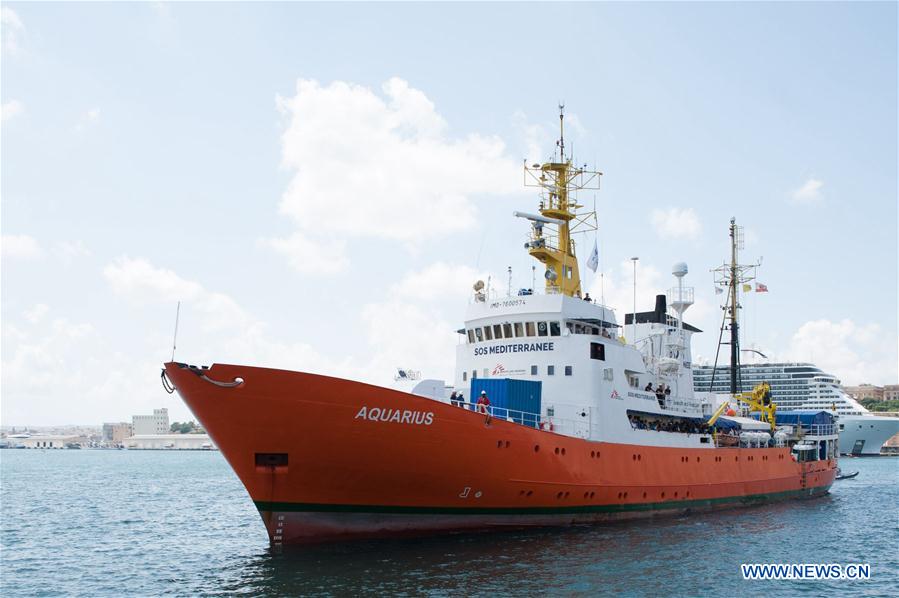 MALTA-SENGLEA-HUMANITARIAN VESSEL-MIGRANTS-DOCKING