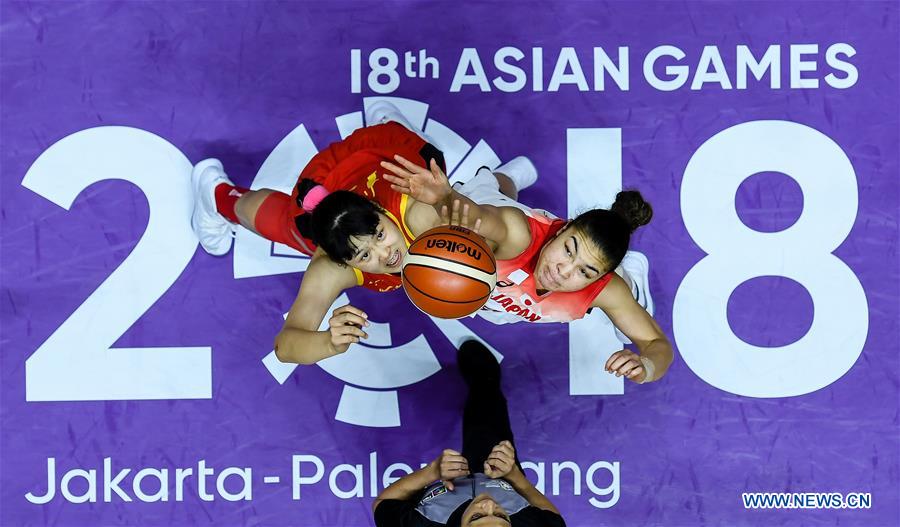 (SP)INDONESIA-JAKARTA-ASIAN GAMES-BASKETBALL-CHINA VS JAPAN