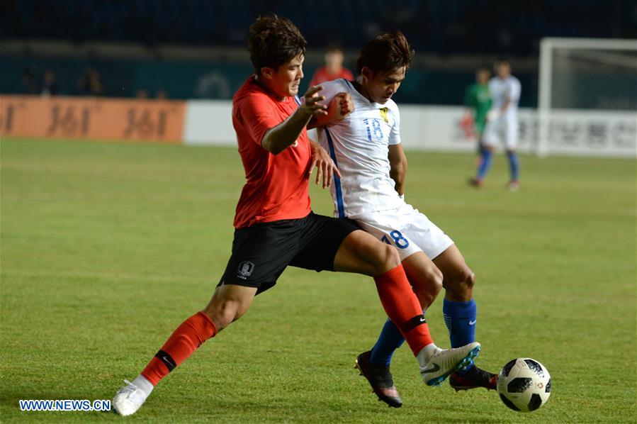 (SP)INDONESIA-BANDUNG-ASIAN GAMES 2018-MEN’S FOOTBALL MATCH-MALAYSIA VS SOUTH KOREA
