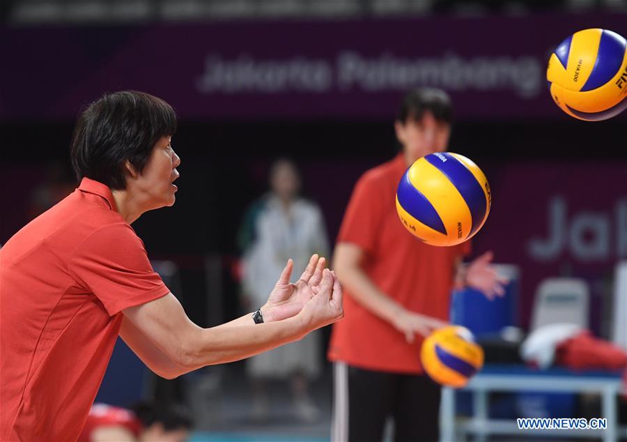 (SP)INDONESIA-JAKARTA-ASIAN GAMES-WOMEN'S VOLLEYBALL-CHINA VS SOUTH KOREA