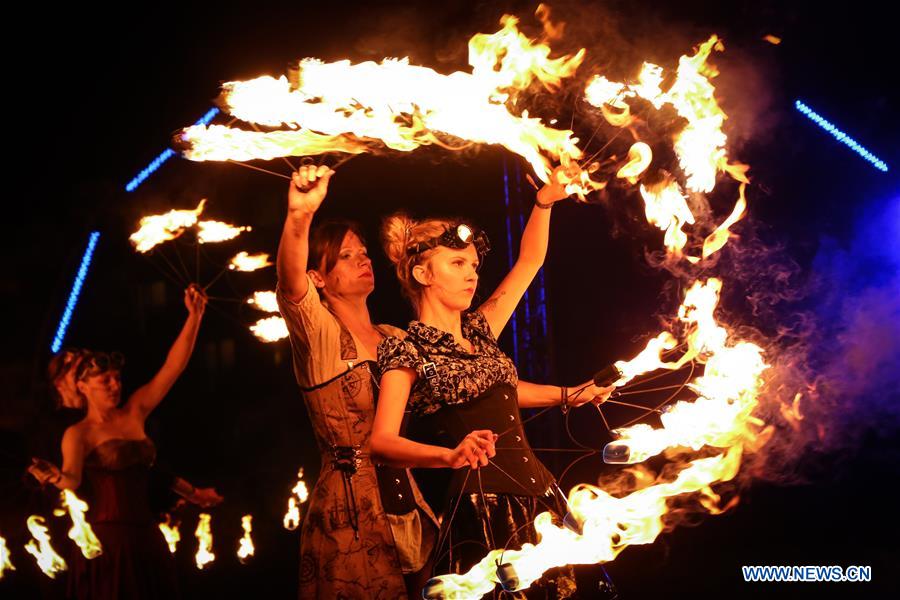 POLAND-OSTRODA-FIRE FESTIVAL