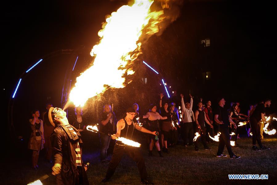 POLAND-OSTRODA-FIRE FESTIVAL