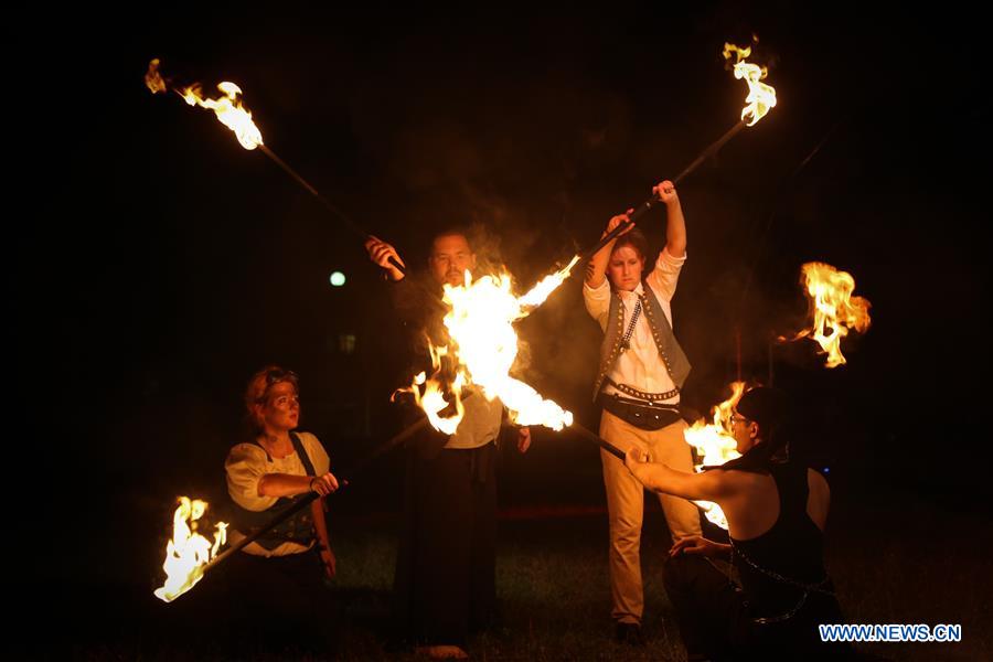 POLAND-OSTRODA-FIRE FESTIVAL