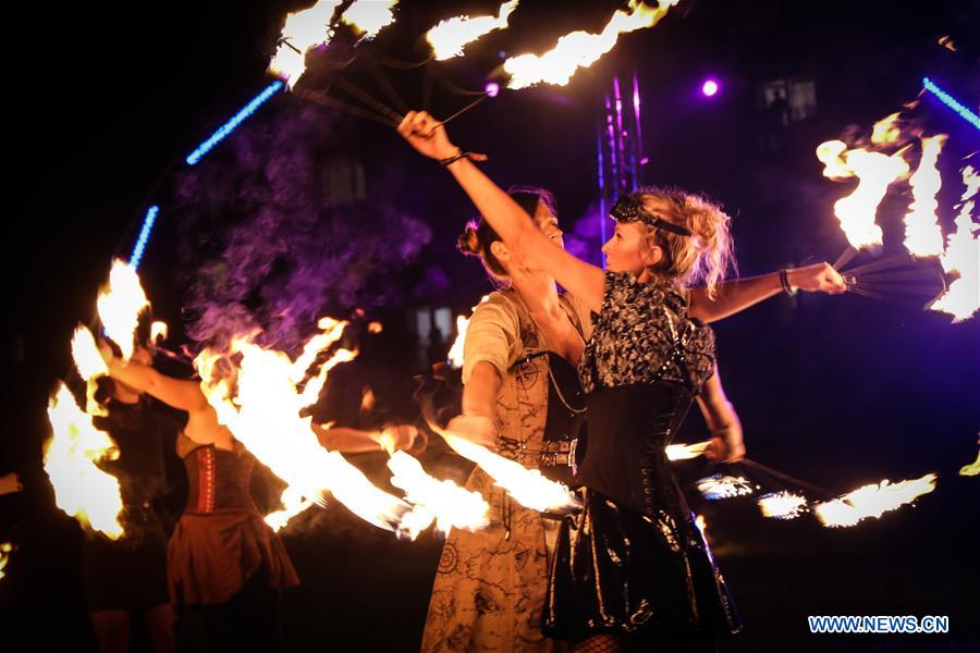 POLAND-OSTRODA-FIRE FESTIVAL