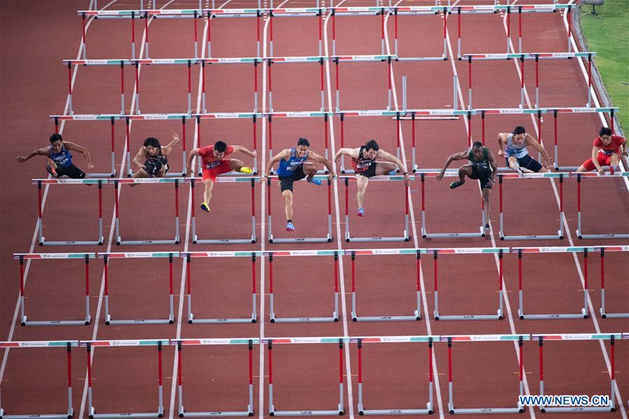 (SP)INDONESIA-JAKARTA-ASIAN GAMES-ATHLETICS-MEN'S 110M HURDLES