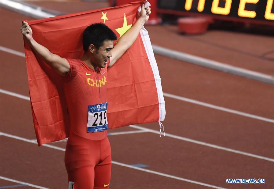 (SP)INDONESIA-JAKARTA-ASIAN GAMES-ATHLETICS-MEN'S 110M HURDLES