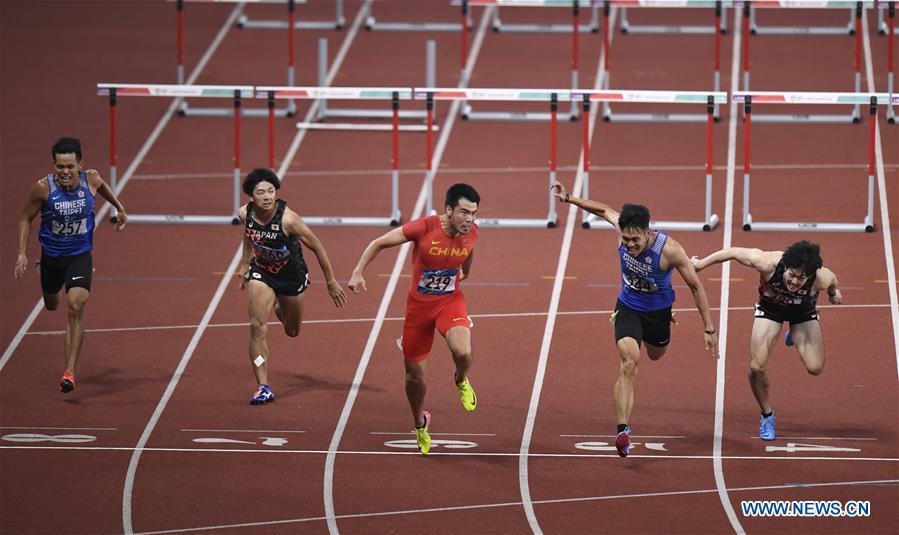 (SP)INDONESIA-JAKARTA-ASIAN GAMES-ATHLETICS-MEN'S 110M HURDLES