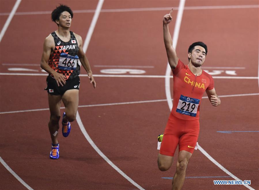 (SP)INDONESIA-JAKARTA-ASIAN GAMES-ATHLETICS-MEN'S 110M HURDLES