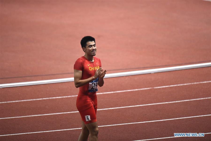 (SP)INDONESIA-JAKARTA-ASIAN GAMES-ATHLETICS-MEN'S 110M HURDLES