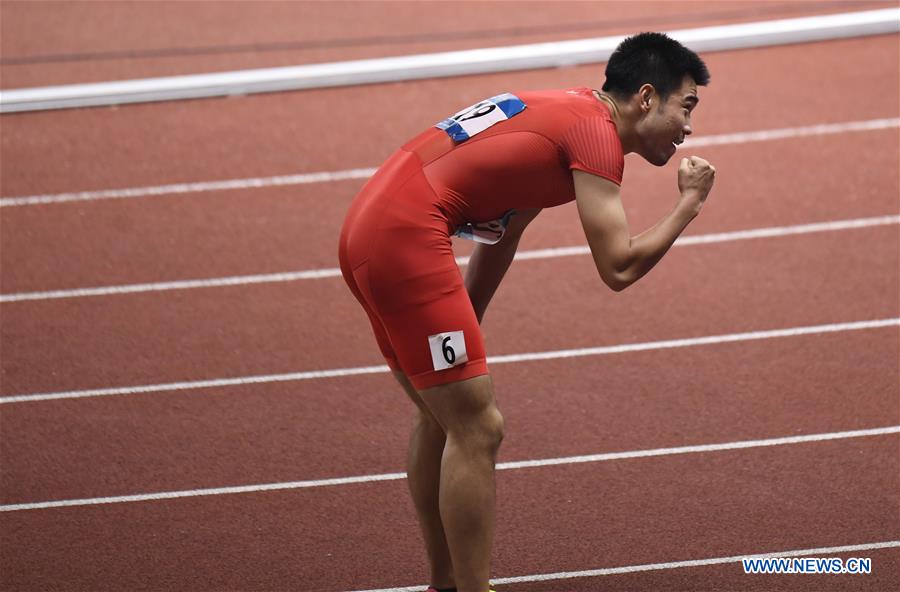 (SP)INDONESIA-JAKARTA-ASIAN GAMES-ATHLETICS-MEN'S 110M HURDLES