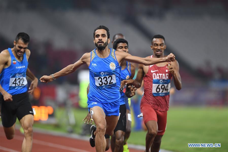 (SP)INDONESIA-JAKARTA-ASIAN GAMES-ATHLETICS-MEN'S 800M