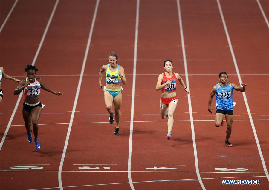Wei Yongli wins bronze medal of women's 200m final of athletics at
