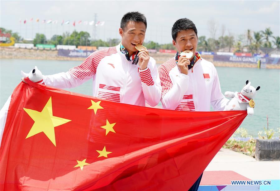 (SP)INDONESIA-PALEMBANG-ASIAN GAMES-MEN'S CANOE DOUBLE (C2) 1000M