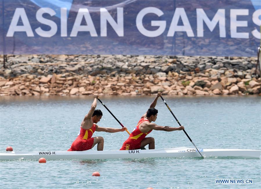 (SP)INDONESIA-PALEMBANG-ASIAN GAMES-MEN'S CANOE DOUBLE (C2) 1000M