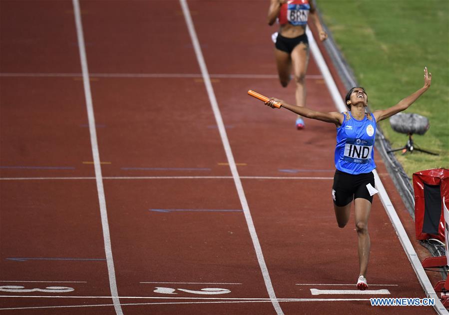 (SP)INDONESIA-JAKARTA-ASIAN GAMES-ATHLETICS-WOMEN'S 4X400M RELAY