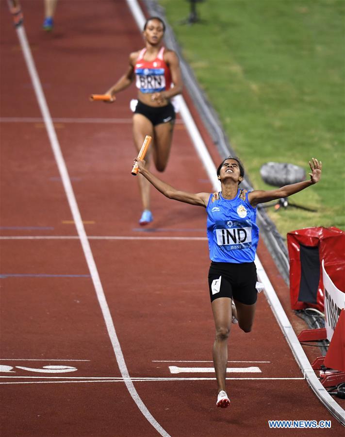 (SP)INDONESIA-JAKARTA-ASIAN GAMES-ATHLETICS-WOMEN'S 4X400M RELAY