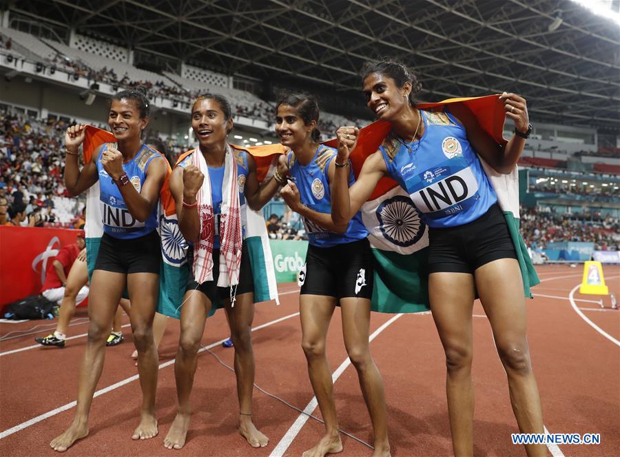 (SP)INDONESIA-JAKARTA-ASIAN GAMES-ATHLETICS-WOMEN'S 4X400M RELAY