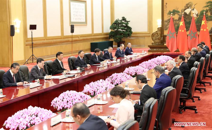 CHINA-BEIJING-XI JINPING-MOROCCAN PM-MEETING (CN)
