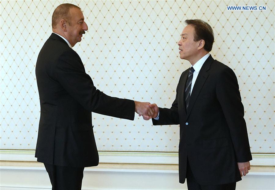 AZERBAIJAN-BAKU-PRESIDENT-CHINA-XINHUA-HE PING-MEETING