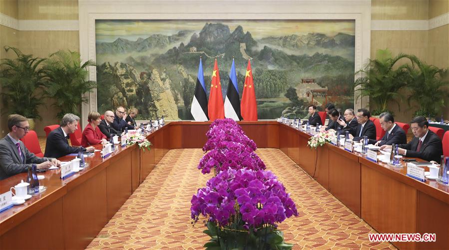 CHINA-TIANJIN-LI KEQIANG-ESTONIA-PRESIDENT-MEETING (CN)