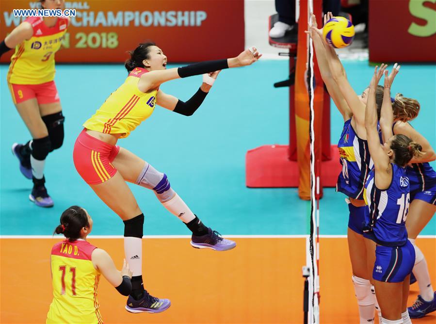 (SP)JAPAN-SAPPORO-VOLLEYBALL-WOMEN'S WORLD CHAMPIONSHIP-CHINA VS ITALY