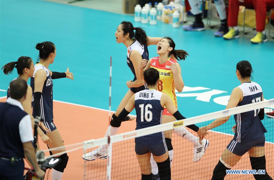 (SP)JAPAN-NAGOYA-VOLLEYBALL-WOMEN'S WORLD CHAMPIONSHIP-CHN VS USA