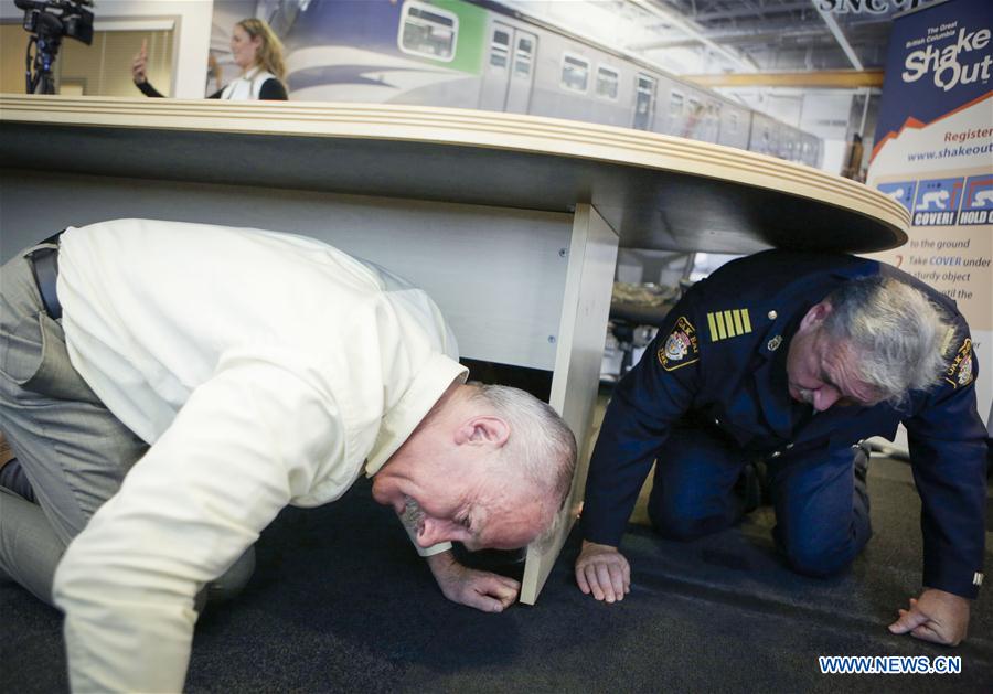 CANADA-VANCOUVER-EARTHQUAKE-DRILL