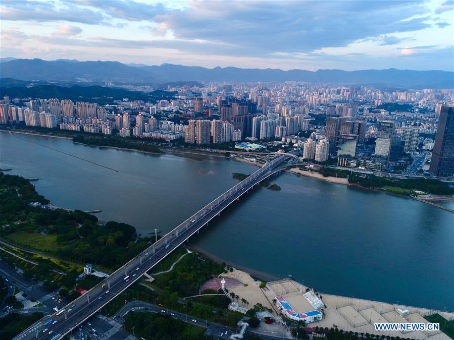 Aerial photo shows tourists enjoying summer time on the beach in Fuzhou  City, southeast China's Fujian Province, 6 August, 2023. (Photo by  ChinaImages/Sipa USA) Credit: Sipa US/Alamy Live News Stock Photo 