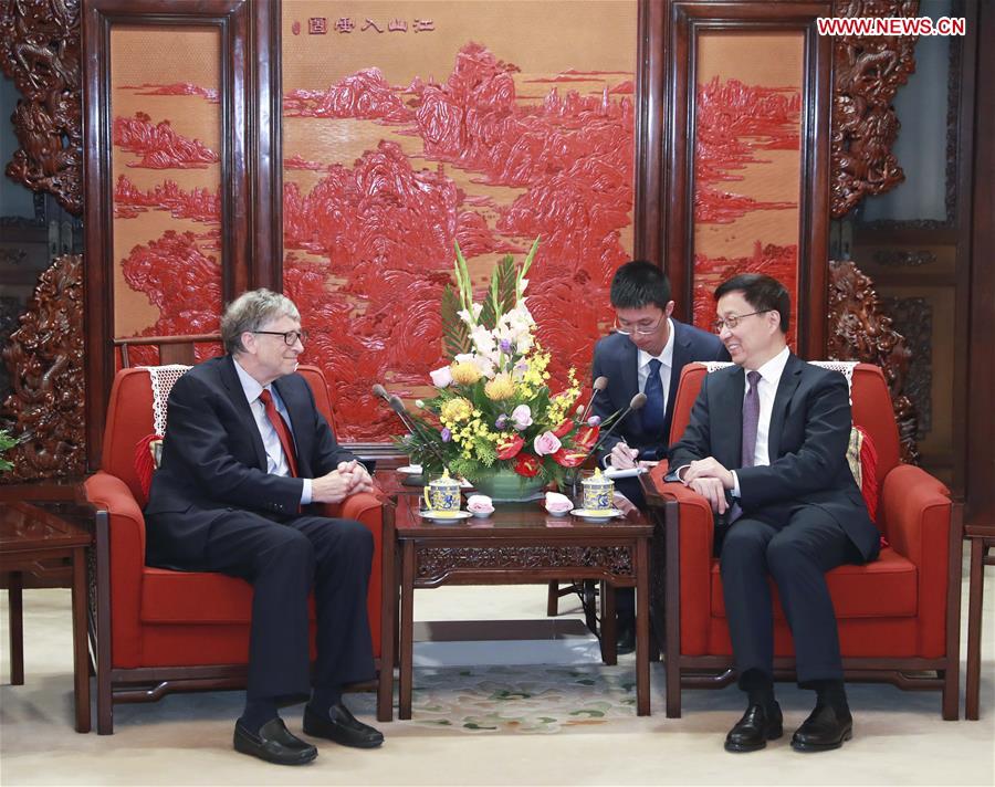 CHINA-BEIJING-HAN ZHENG-BILL GATES-MEETING (CN)