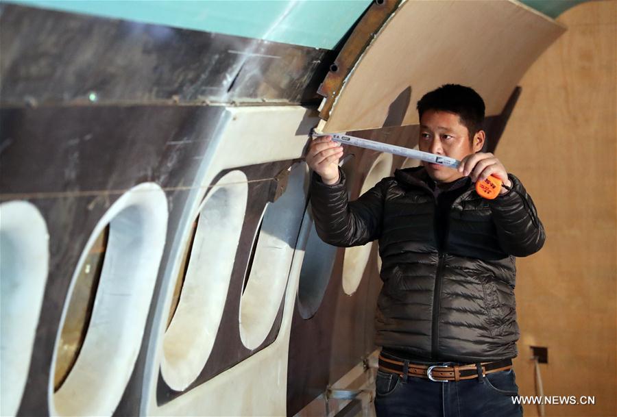 pic story: villager builds full size plane model