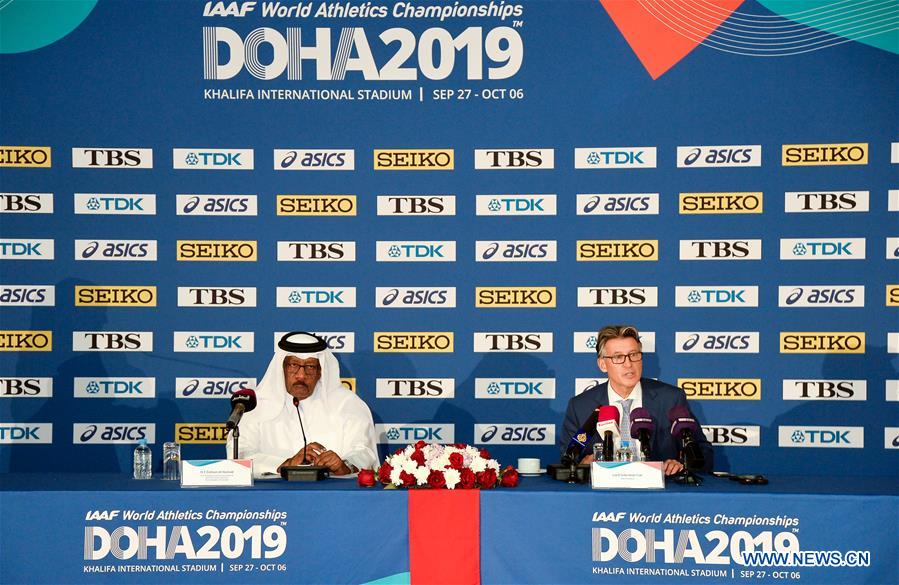 constant Onzeker Arne In pics: official Press Conference of IAAF World Athletics Championships  Doha 2019 - Xinhua | English.news.cn