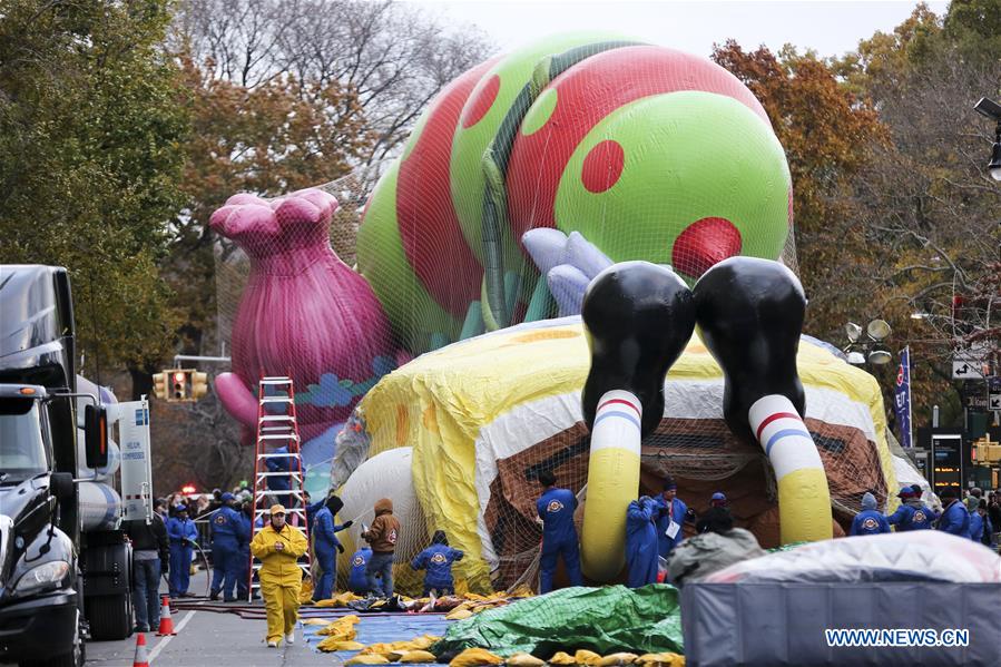 U.S.-NEW YORK-MACY'S THANKSGIVING DAY PARADE-PREPARATION