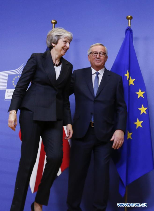 BELGIUM-BRUSSELS-EUROPEAN COMMISSION-PRESIDENT-UK-PM-MEETING