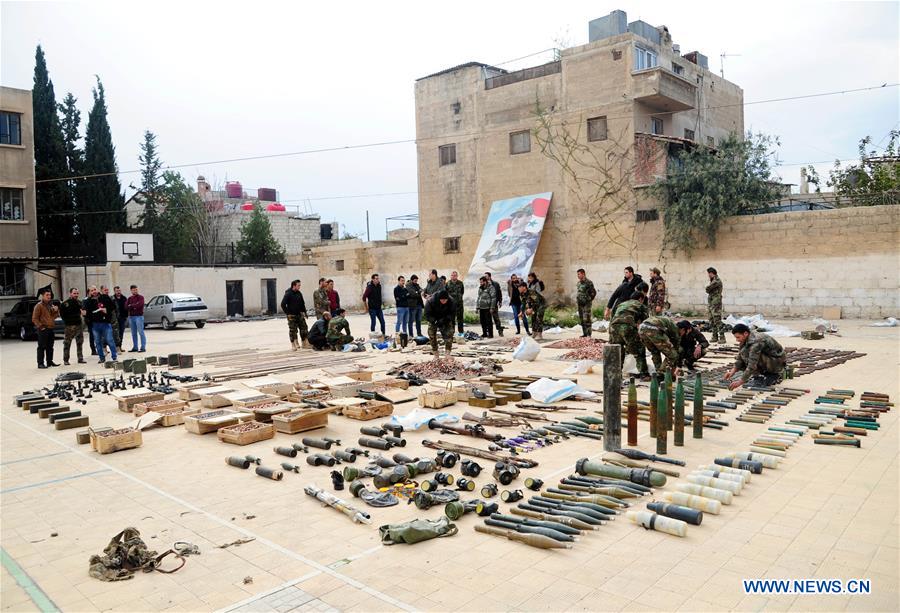 SYRIA-DAMASCUS-CONFISCATED WEAPONS