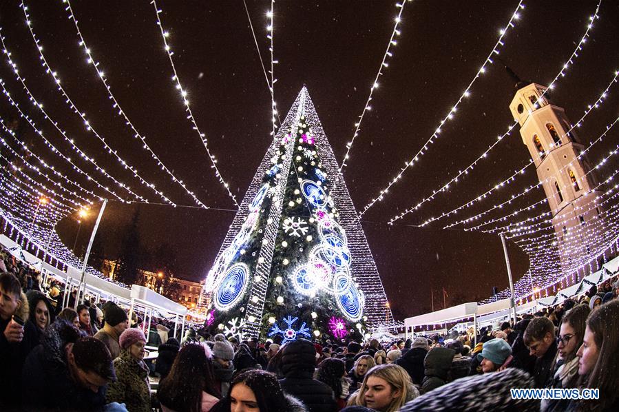 LITHUANIA-VILNIUS-CHRISTMAS TREE-LIGHTING