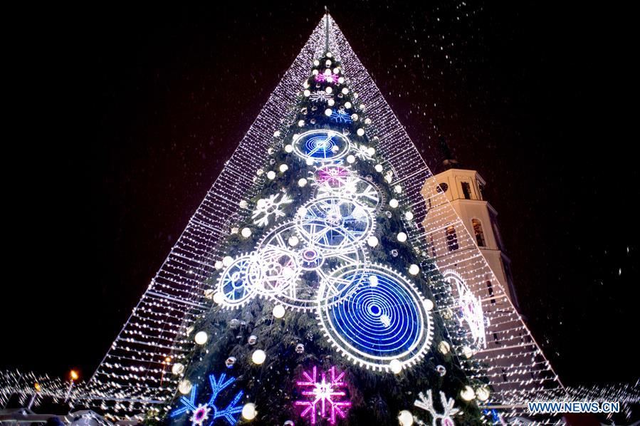 LITHUANIA-VILNIUS-CHRISTMAS TREE-LIGHTING