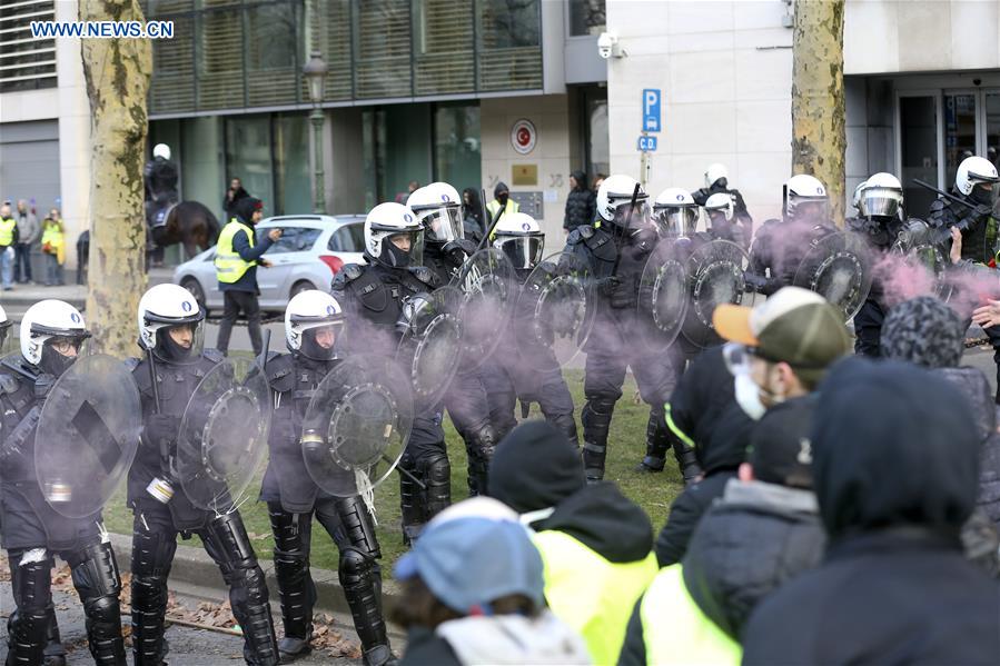 BELGIUM-BRUSSELS-YELLOW VEST-PROTEST