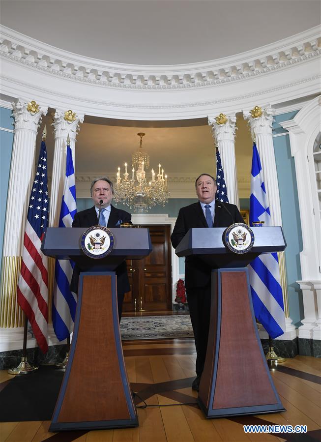 US-WASHINGTON-POMPEO-GREECE-PRESS CONFERENCE