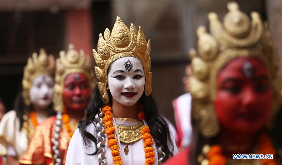 NEPAL-KATHMANDU-FESTIVAL-YOMARI PUNHI