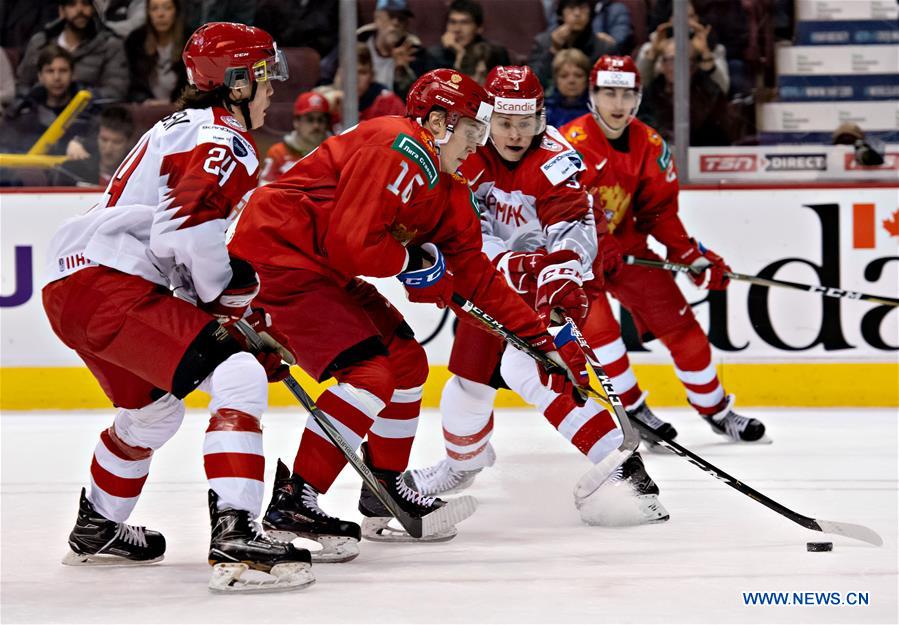 (SP)CANADA-VANCOUVER-INTERNATIONAL-ICE HOCKEY-RUSSIA VS DENMARK 