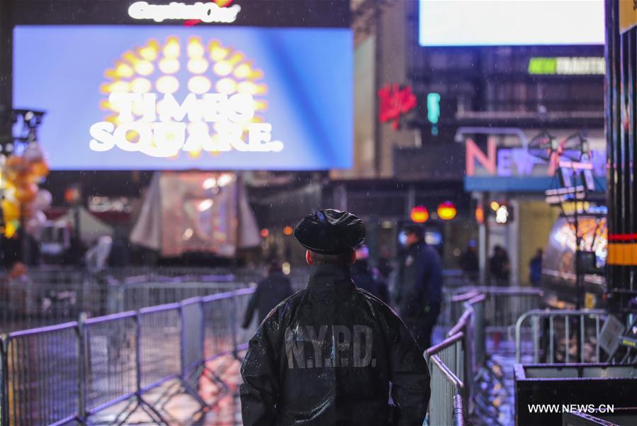 U.S.-NEW YORK-TIMES SQUARE-NEW YEAR CELEBRATION