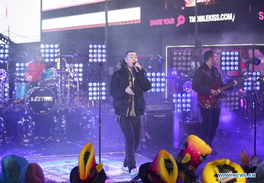 U.S.-NEW YORK-TIMES SQUARE-NEW YEAR CELEBRATION