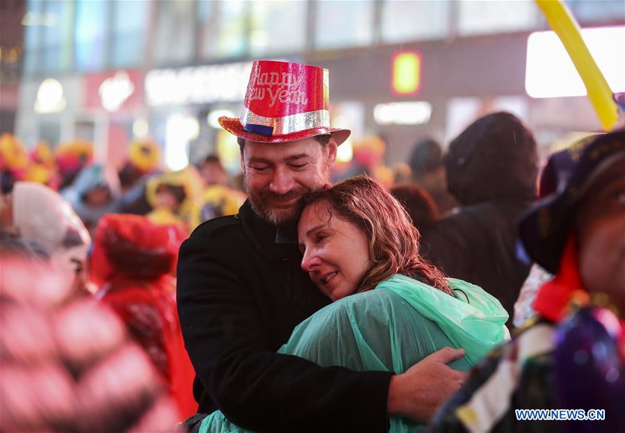 U.S.-NEW YORK-TIMES SQUARE-NEW YEAR CELEBRATION