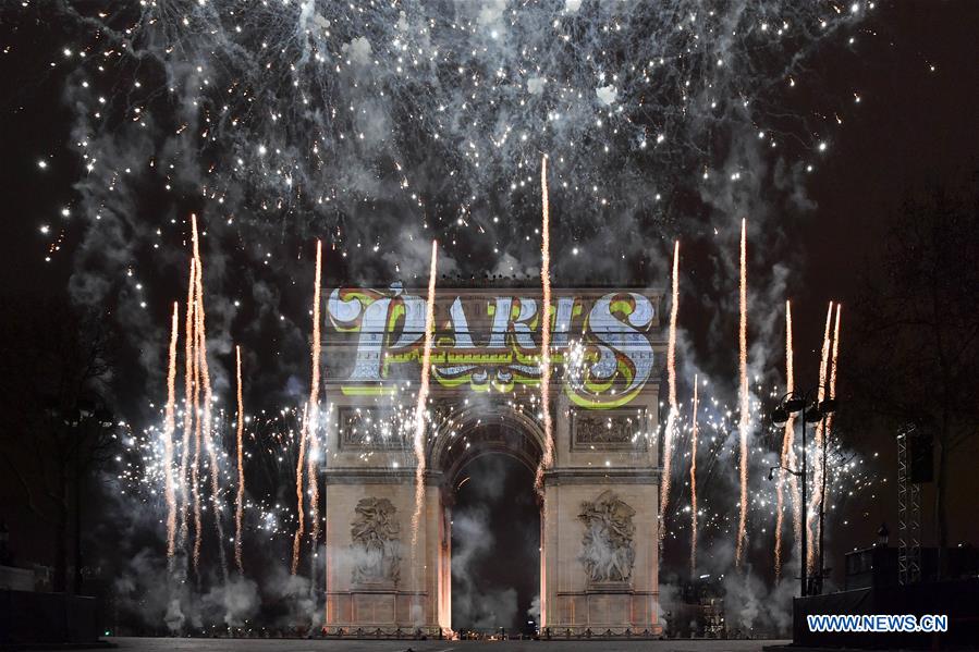 FRANCE-PARIS-NEW YEAR-TRIUMPHAL ARCH-PROJECTION AND FIREWORK SHOW