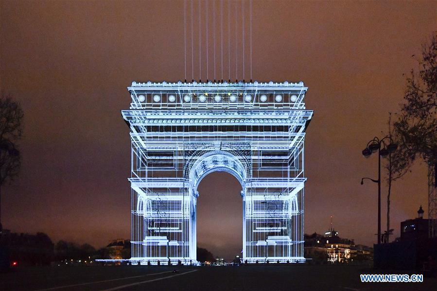 FRANCE-PARIS-NEW YEAR-TRIUMPHAL ARCH-PROJECTION AND FIREWORK SHOW