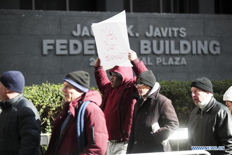 U.S.-NEW YORK-PARTIAL GOVERNMENT SHUTDOWN-PROTEST