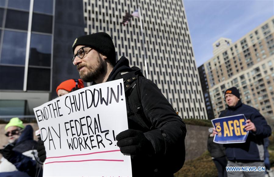 U.S.-NEW YORK-PARTIAL GOVERNMENT SHUTDOWN-PROTEST